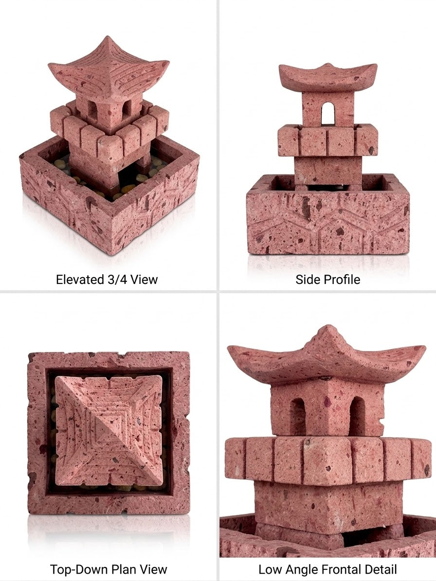 MINI PAGODA CHINA ROSA MEX