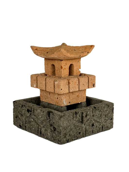 Mini Fuente Pagoda China Naranja/Negro