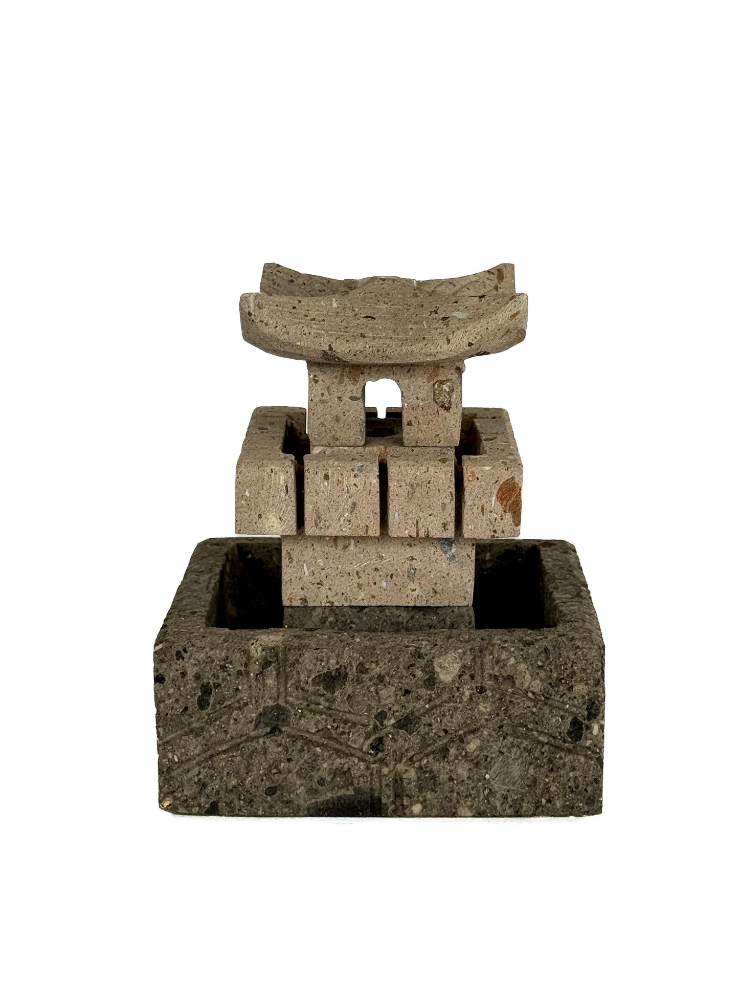 Mini Fuente Pagoda China Café/Negro