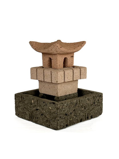 MINI PAGODA CHINA ROSA Y NEGRA